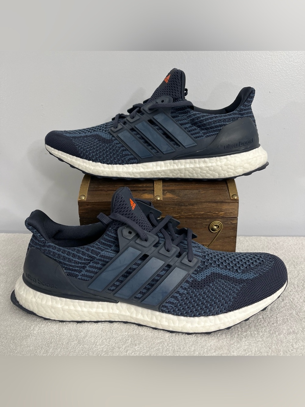 Adidas Ultraboost 5.0 Dna Running Shoes, Black/navy/grey Mens Size 12 Parley